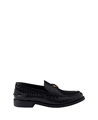Women's Croco-Print Leather Loafers