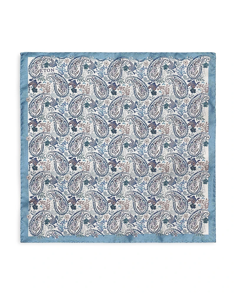 Eton Paisley Silk Pocket Square