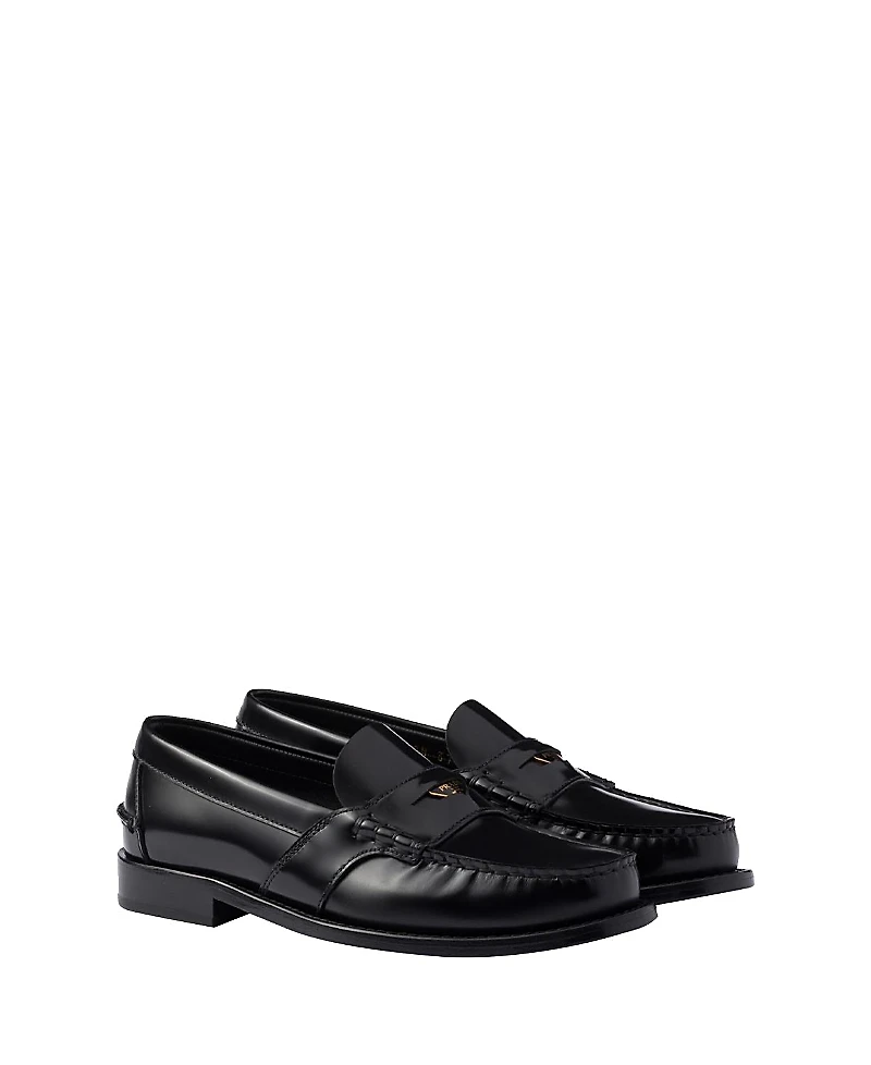 Prada Women's Brushed Leather Loafers