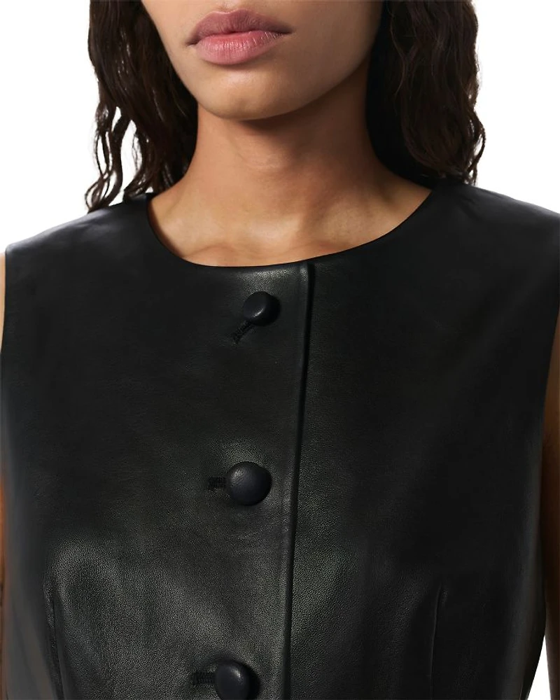 Slade Crewneck Leather Vest