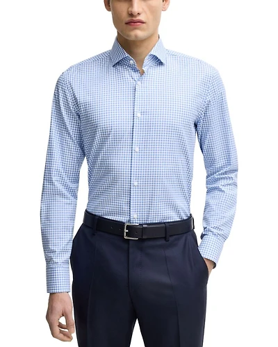 Hank Slim Fit Check Dress Shirt