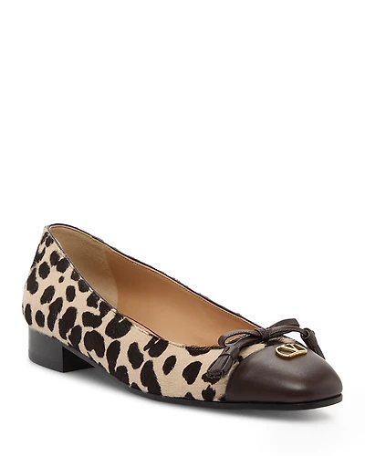 Valentino Garavani Women's VLogo Valet Du Roi Calf Hair Ballet Flats