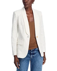 Elie Tahari The Aria Eyelet Embroidered Blazer