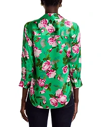 Dani Three Quarter Sleeve Silk Blouse