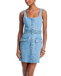 L'Agence Midy Button Front Tank Dress