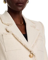Sylvia Fringe Trim Tweed Jacket