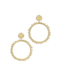 Pavé Butterfly Coin & Hoop Drop Earrings in 18K Gold Plated