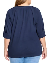 Crinkle Knit Café Top