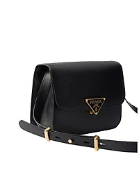 Saffiano Leather Flap Shoulder Bag