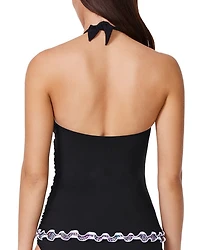 Layla Tricolore Solid Halter Tankini Top
