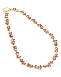 Pavé Orchid Necklace, 15.5"-16.5"
