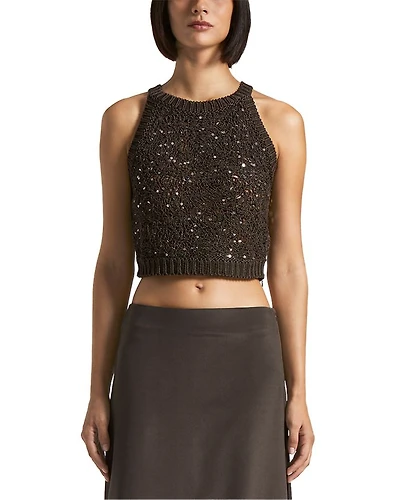 Sequin Knitted Crop Top