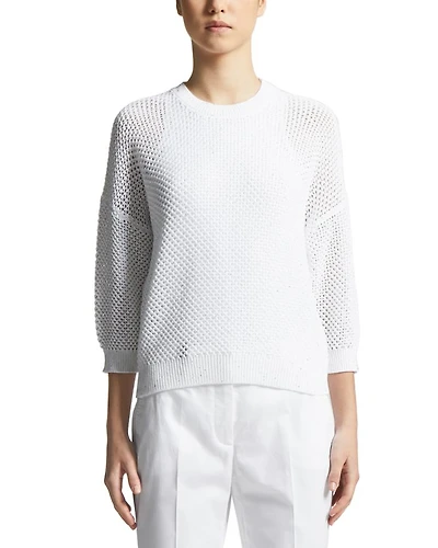 Open Knit 3/4 Sleeve Sweater