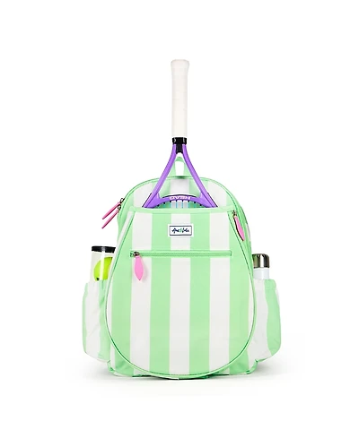 Ame & Lulu Girls' Cabana Stripe Junior Love Tennis Backpack