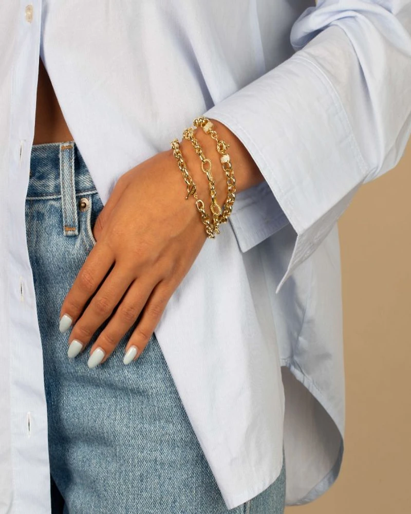 Chunky Chain Link Toggle Bracelet