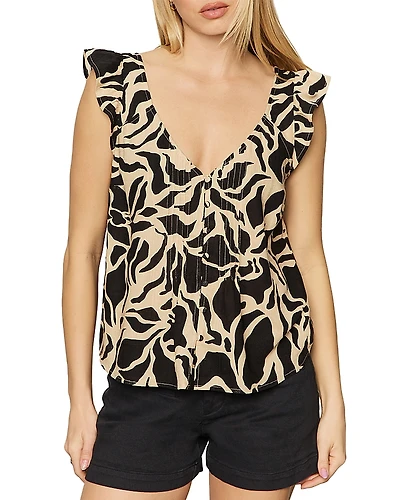 Sanctuary The Time Off Cap Sleeve Blouse