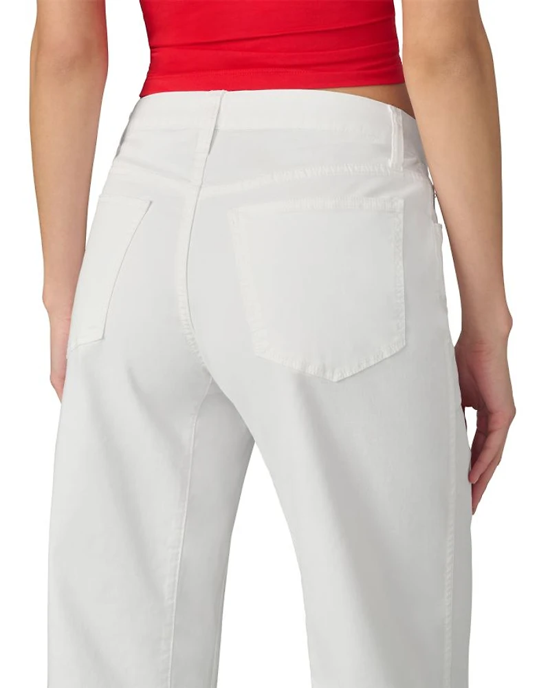 The Wilder Relaxed Barrel Leg High Rise Jeans White