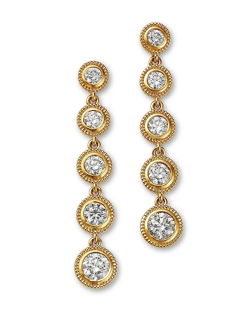 Bloomingdale's Fine Collection Diamond Bezel Drop Earrings