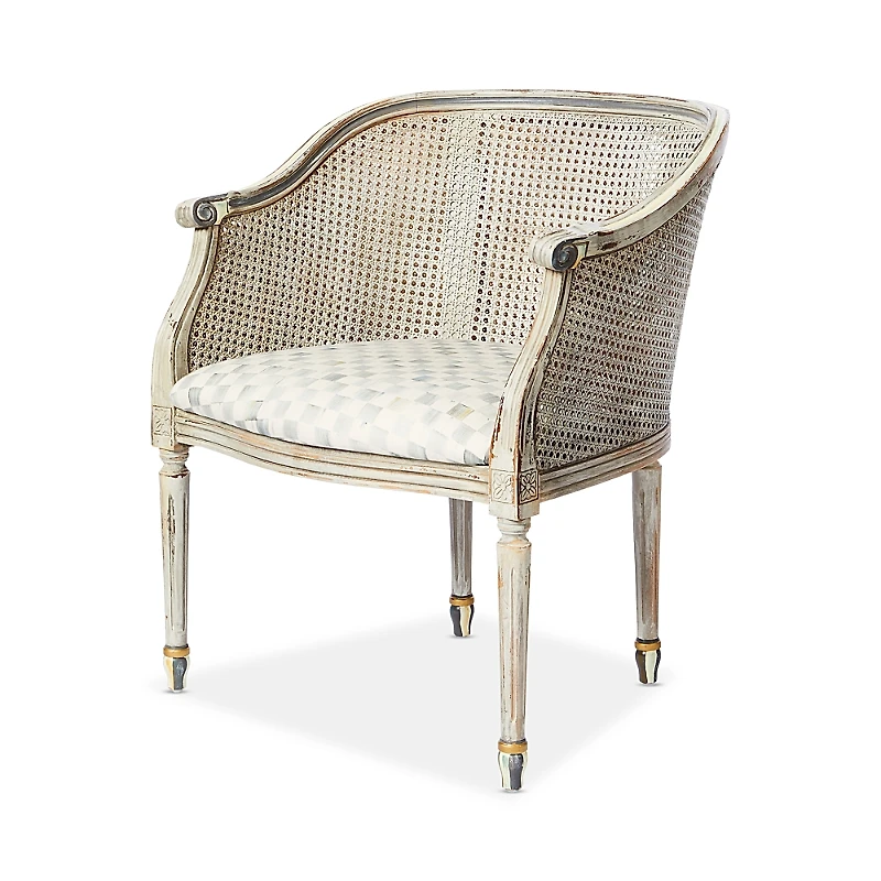 Mackenzie-Childs Sterling Check Perfetto Accent Chair