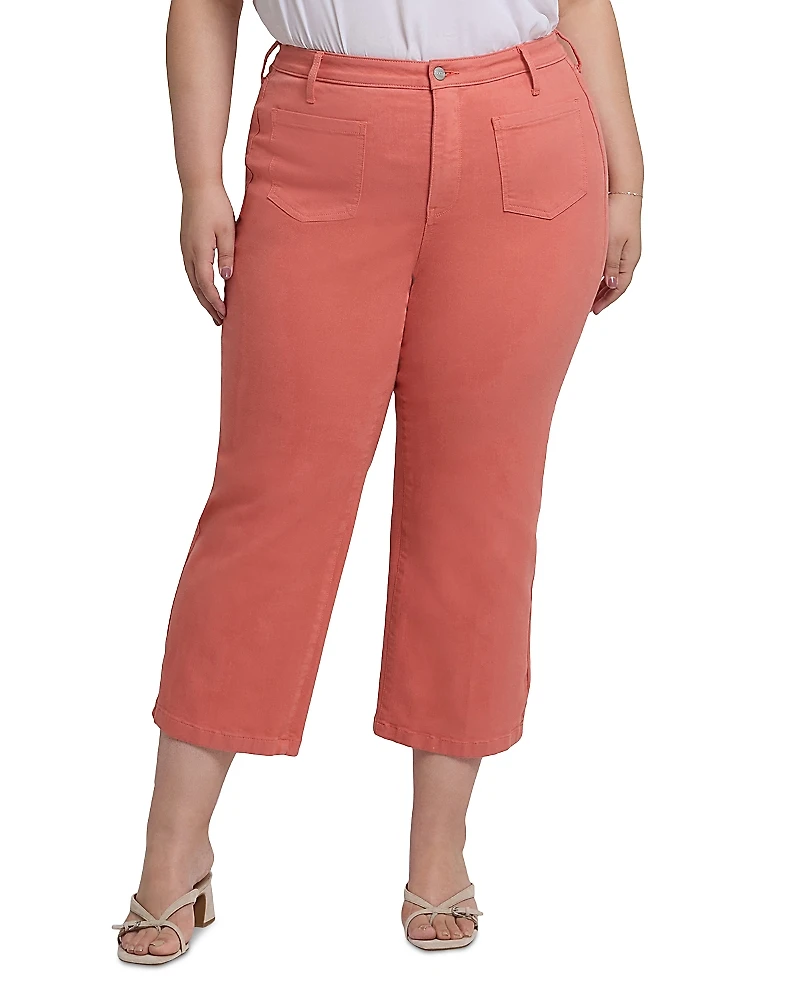 Nydj Plus Coco Relaxed Wide Leg Crop Jeans