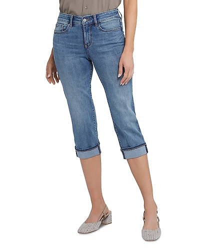 Nydj Marilyn Cuffed Straight Leg Cropped Jeans