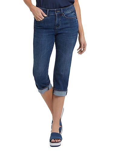 Nydj Marilyn Cuffed Straight Leg Cropped Jeans