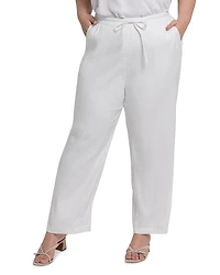 Nydj Plus Relaxed Drawstring Pull On Pants