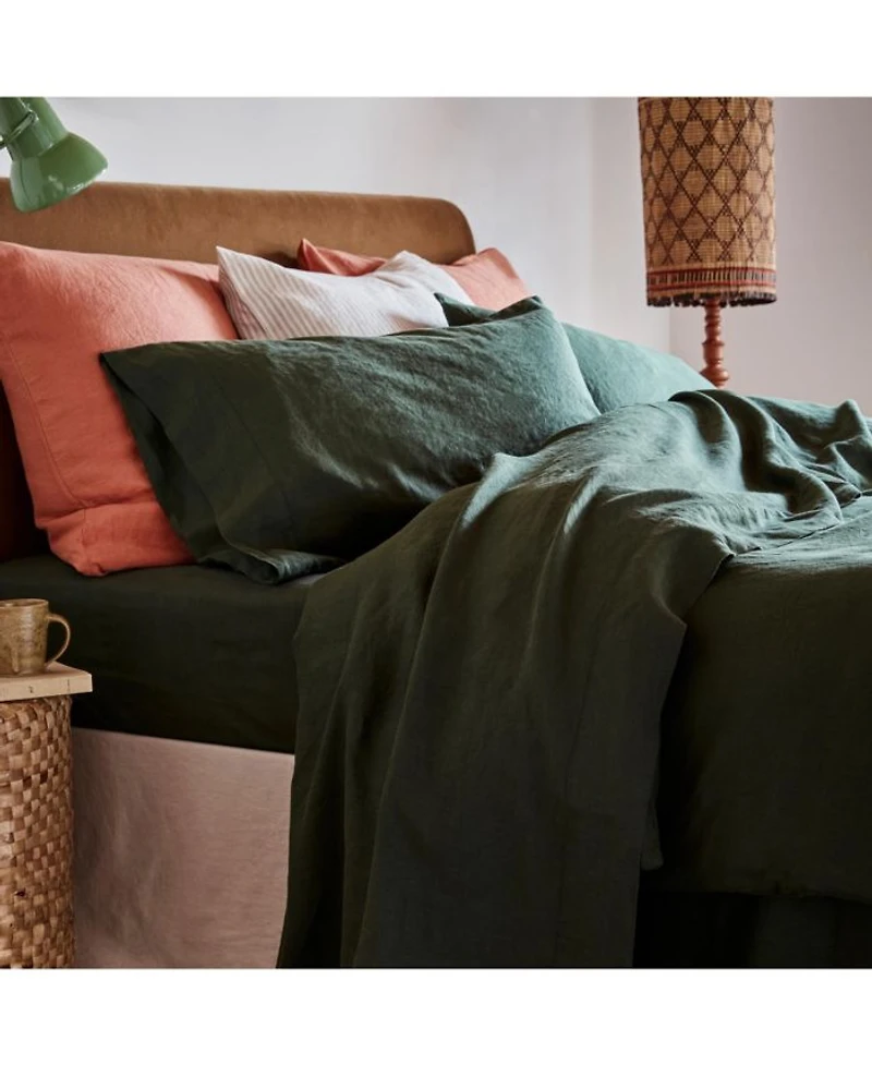 Plain Linen Flat Sheet, Twin