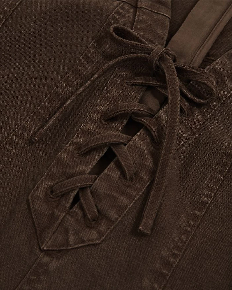 Tia Lace Up Shift Dress