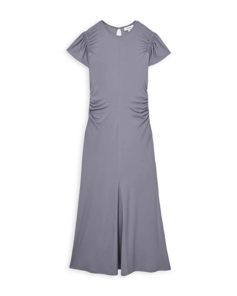 Helia Ruched Sleeved Jersey Dress