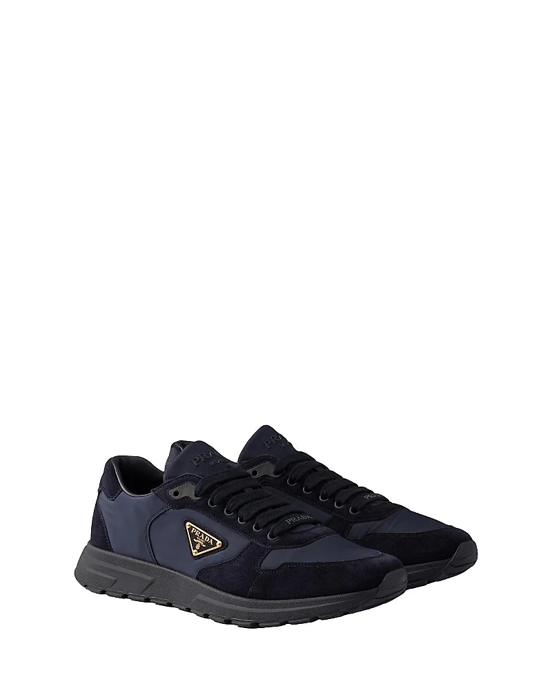 Prada Men's Prax 2.0 Re-Nylon and Suede Sneakers