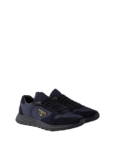 Prada Men's Prax 2.0 Re-Nylon and Suede Sneakers