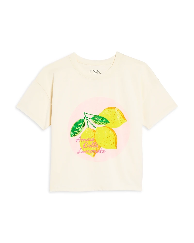 Chaser Girls' Lemonade Amore Graphic Short Sleeved Tee - Little Kid, Big Kid