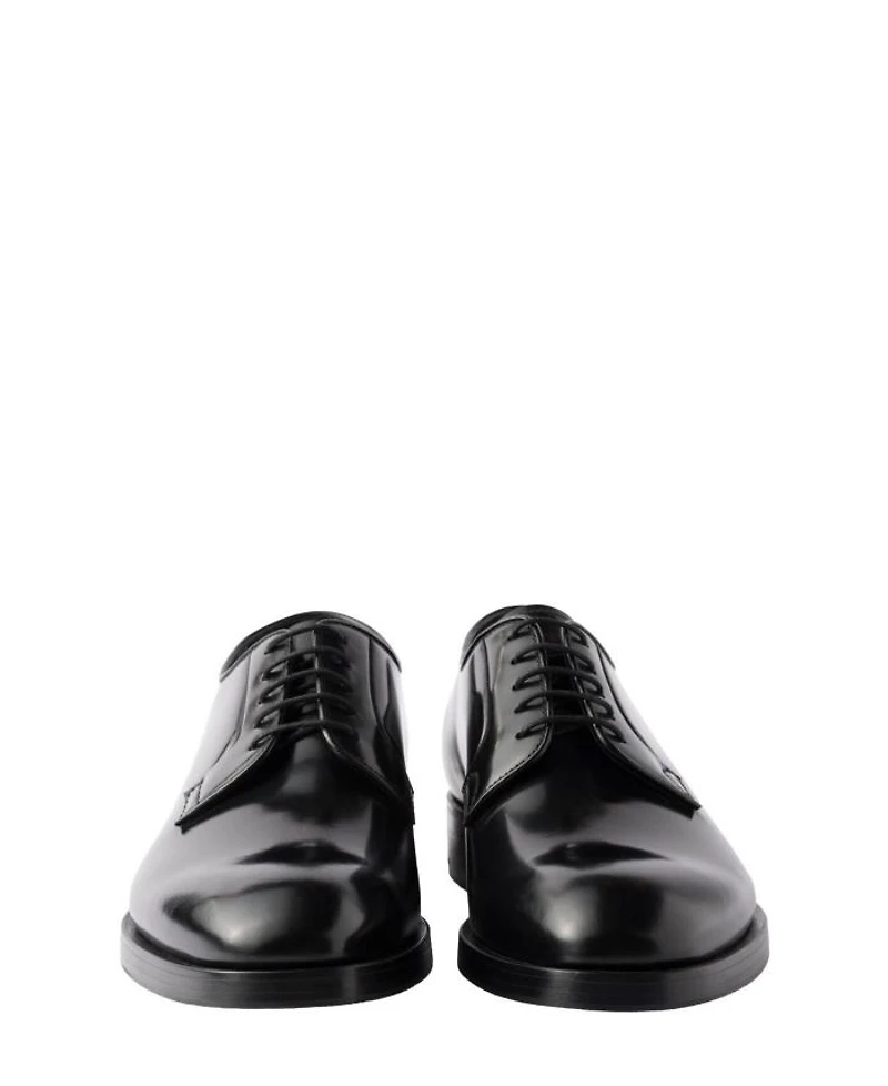 Men's Brushed Leather Lace-Up Shoes