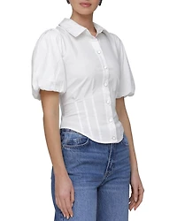 Button Front Corset Shirt