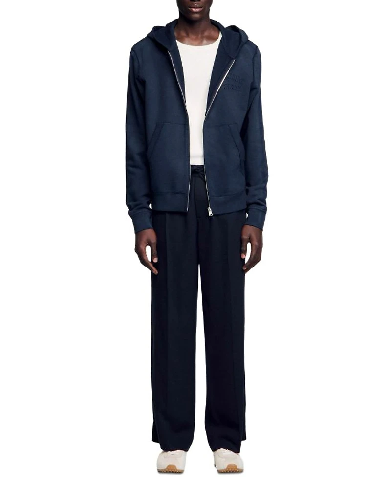 Faded Zip Front Hoodie
