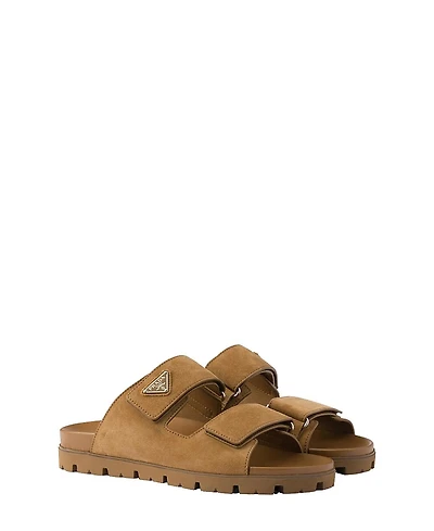 Prada Men's Suede Band Sandals