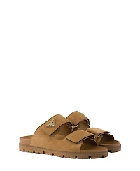 Prada Men's Suede Band Sandals