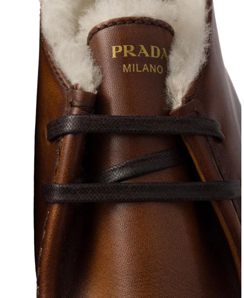 Women's Leather and Shearling Booties