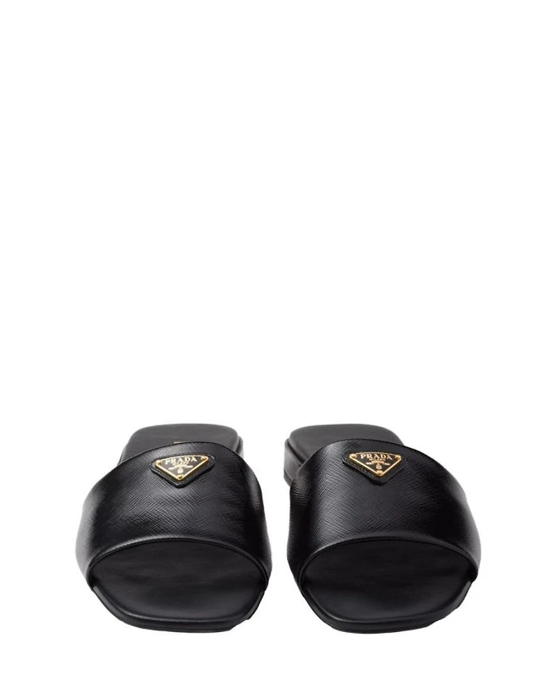 Women's Saffiano Patent Leather Slides