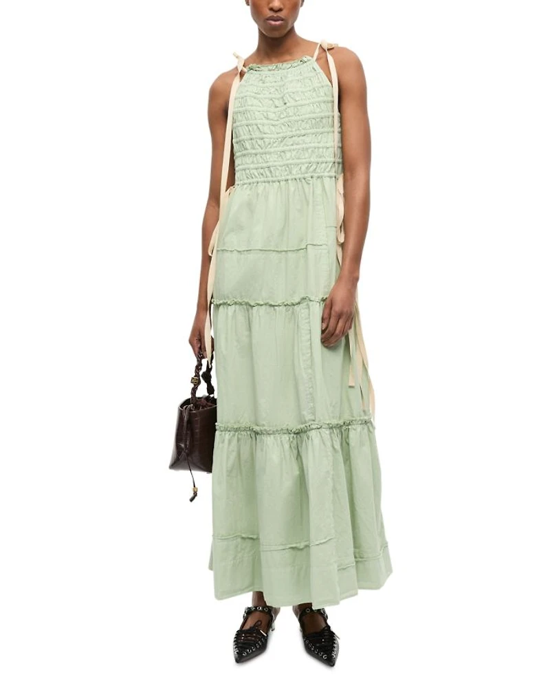 Shoulder Tie Maxi Dress