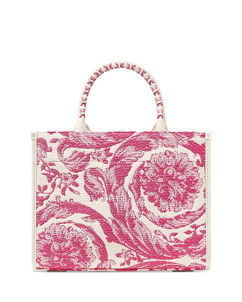 Versace Barocco Athena Raffia Small Tote Bag