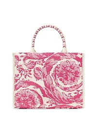 Versace Barocco Athena Raffia Small Tote Bag