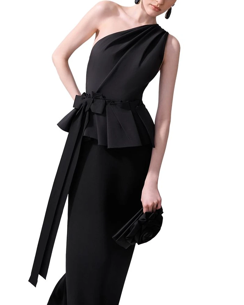 One Shoulder Column Gown