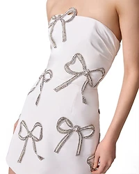Silk Embellished Mini Dress