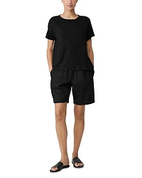 Linen Crewneck Short Sleeve Tee