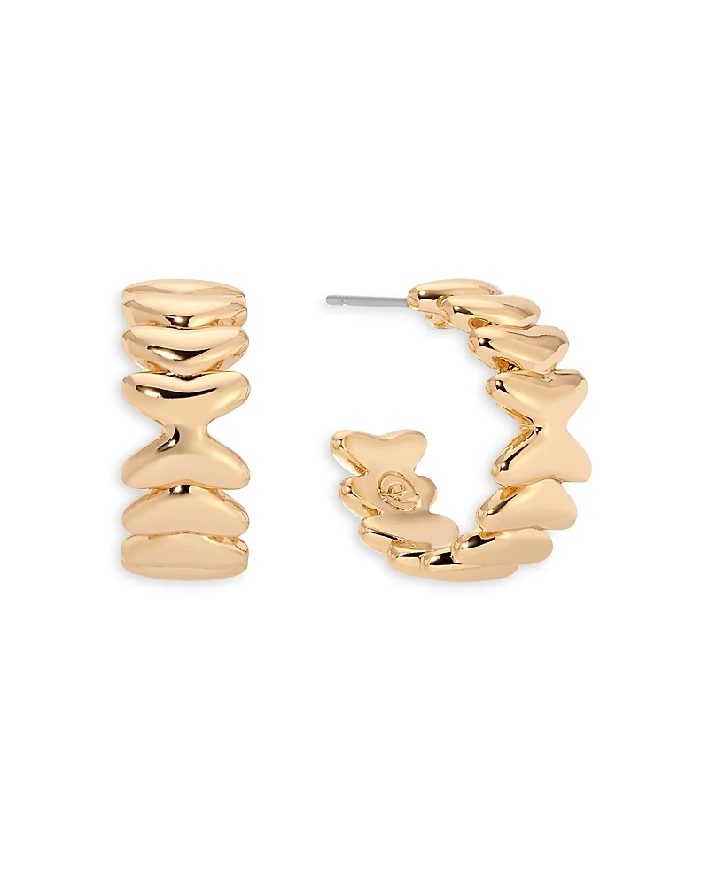 Ettika Metal Moderna Small Half Hoop Earrings