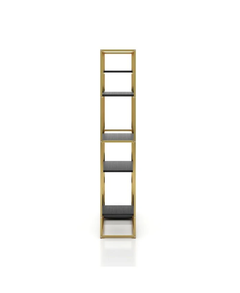 Viby 6-Shelf Metal Open Bookcase