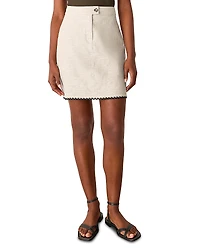 Whistles Linen Cotton Mini Skirt