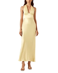 Shona Joy La Lune Plunged Halter Dress
